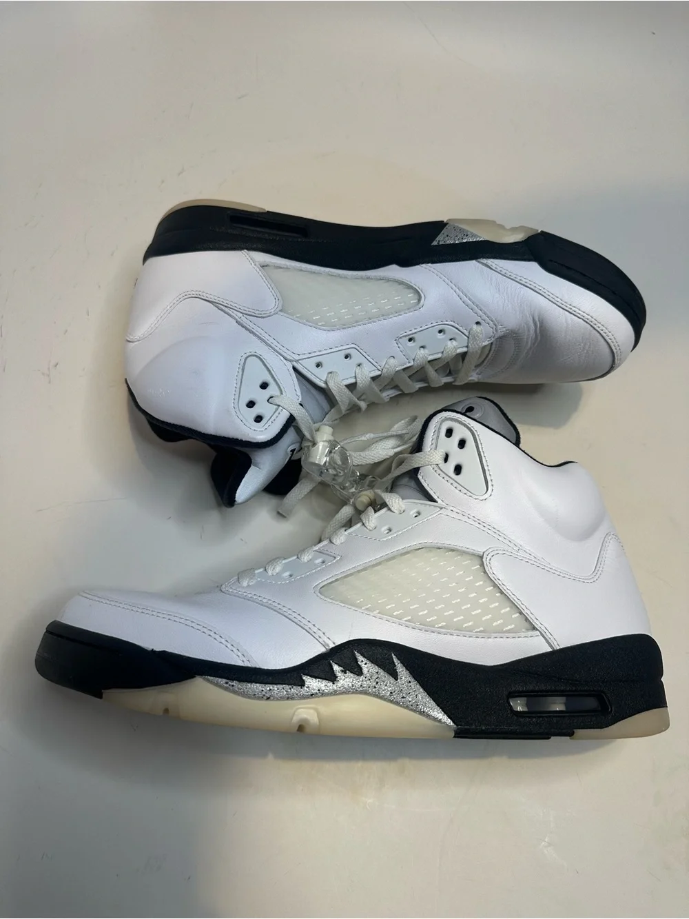 Jordan Men's White and Black High-Top Sneakers